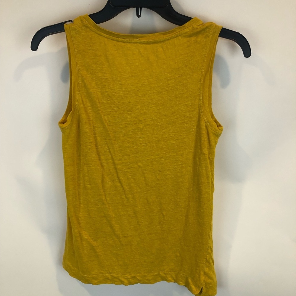 J. Crew Sleeveless Linen Pocket Tank Yellow XS - Picture 2 of 3